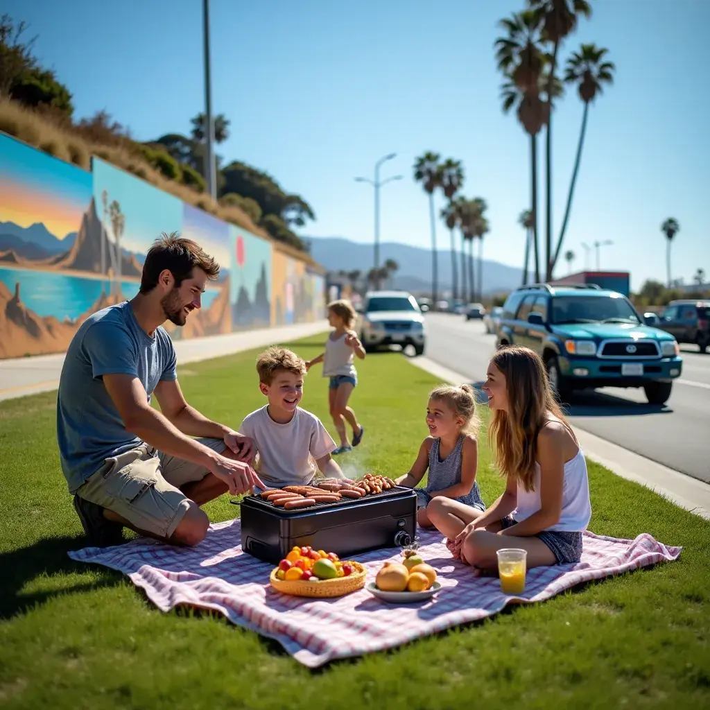 Красивая панорама Тихого океана вдоль Калифорнийского побережья.